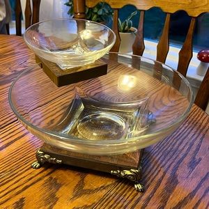 Vintage Chip & Dip Bowl Set